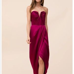 Yumi Kim bombshell maxi dress burgundy siz…